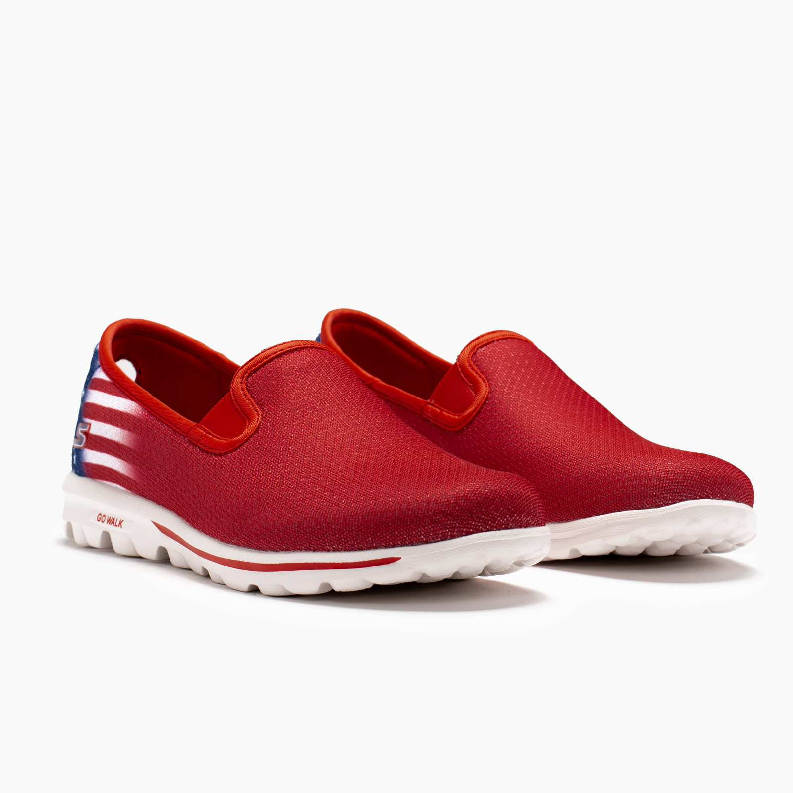 Skechers para mujer rojo para caminar 
