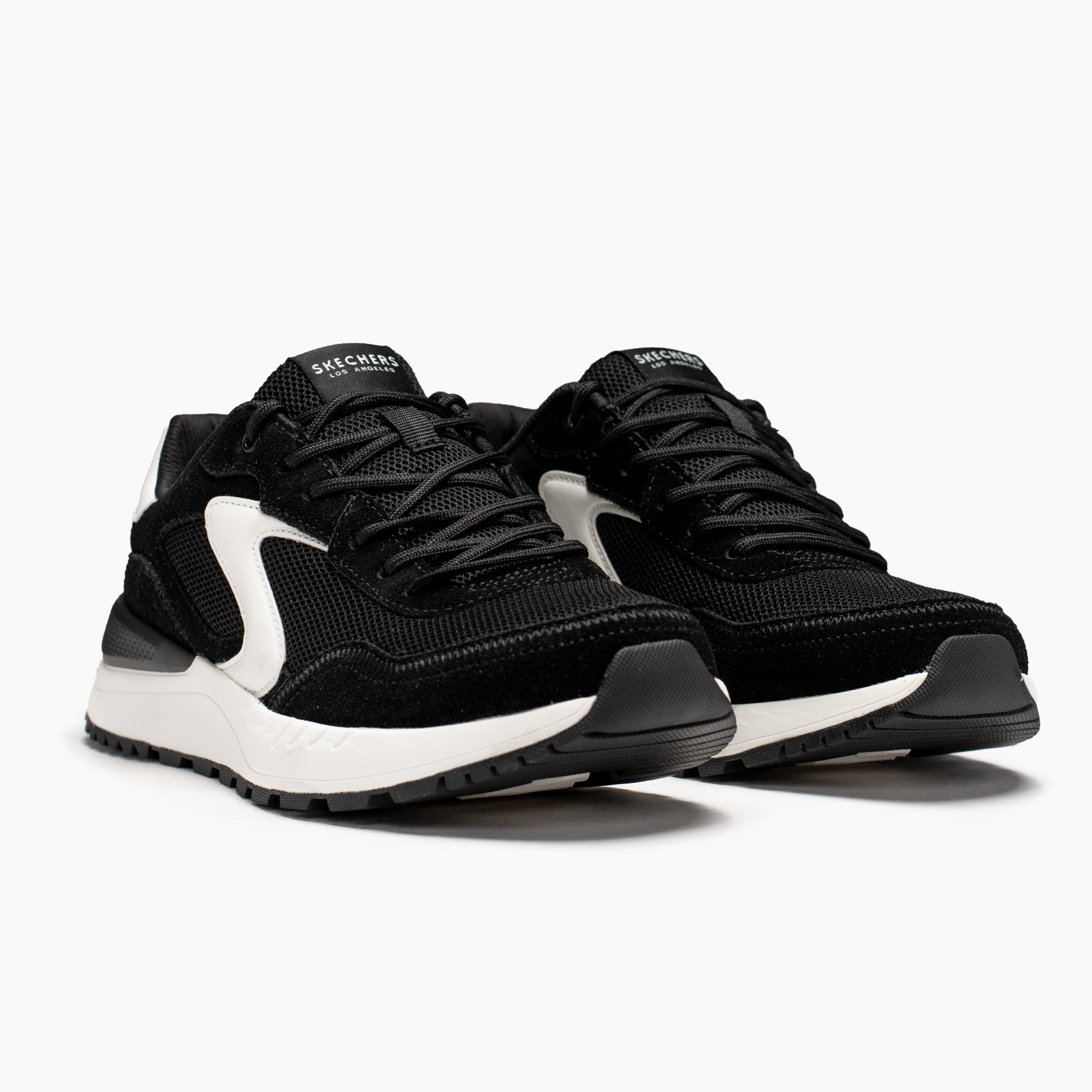 SKECHERS FURY LACE 177725BKW - MUJER