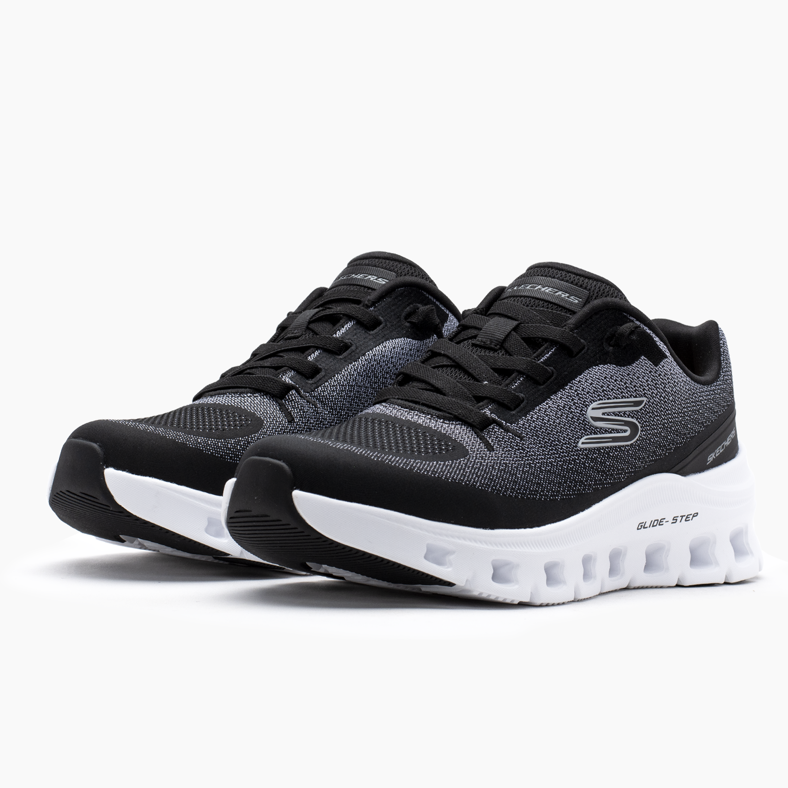 Skechers negro para hombre caminatas