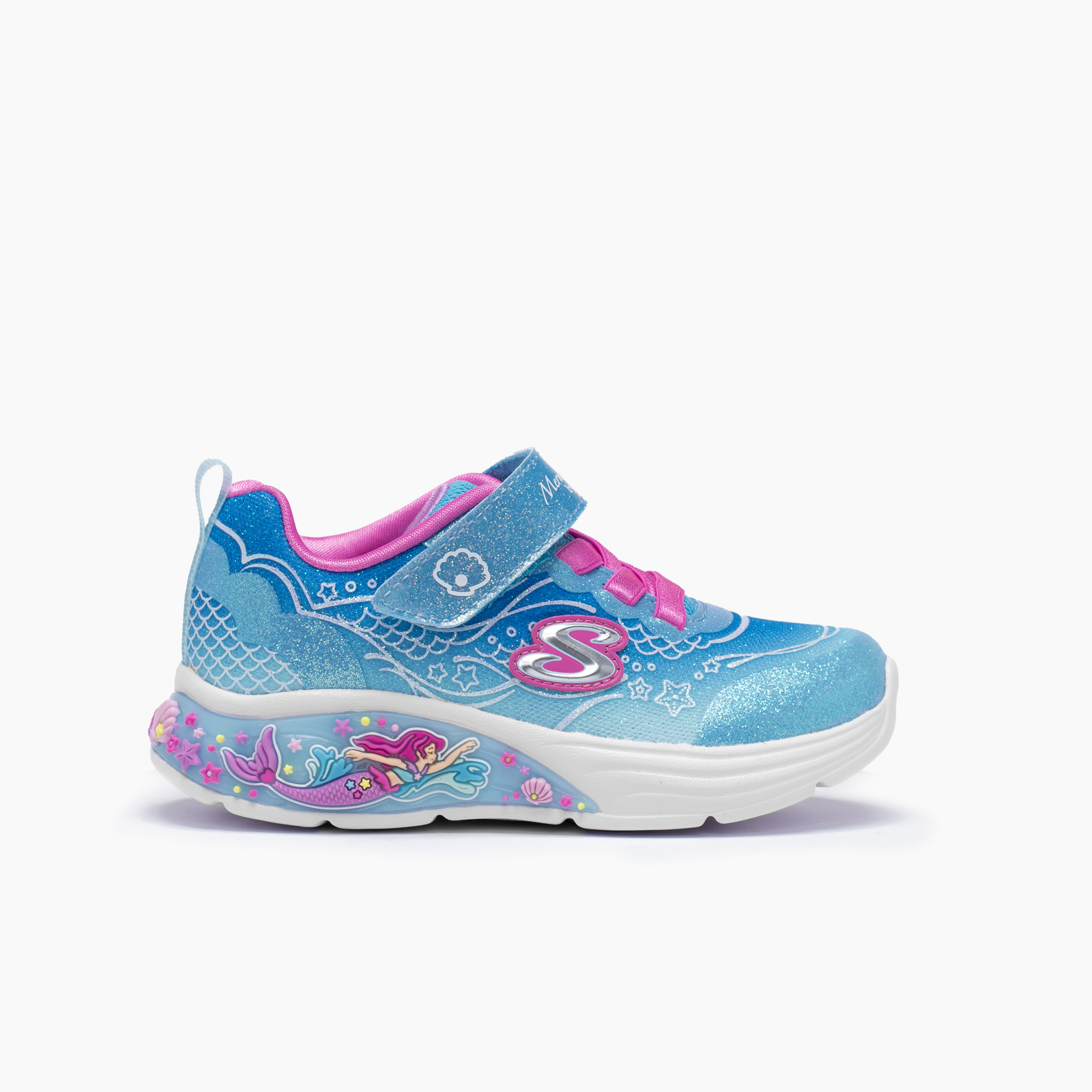 Skechers para niña azul deportivo