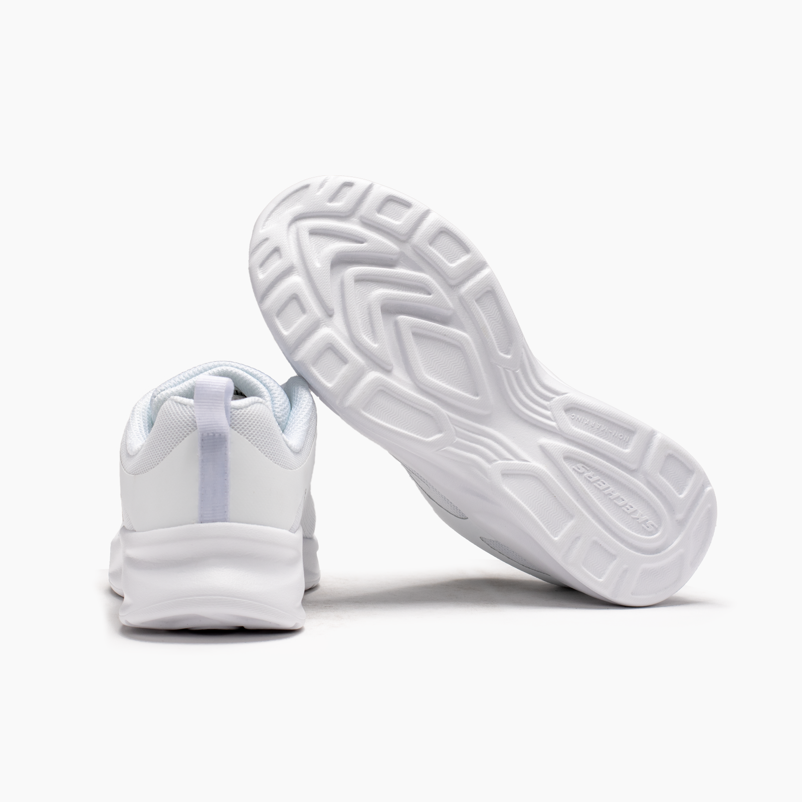 SKECHERS DYNAMATIC LACE UP 303553LWHT - NIÑO