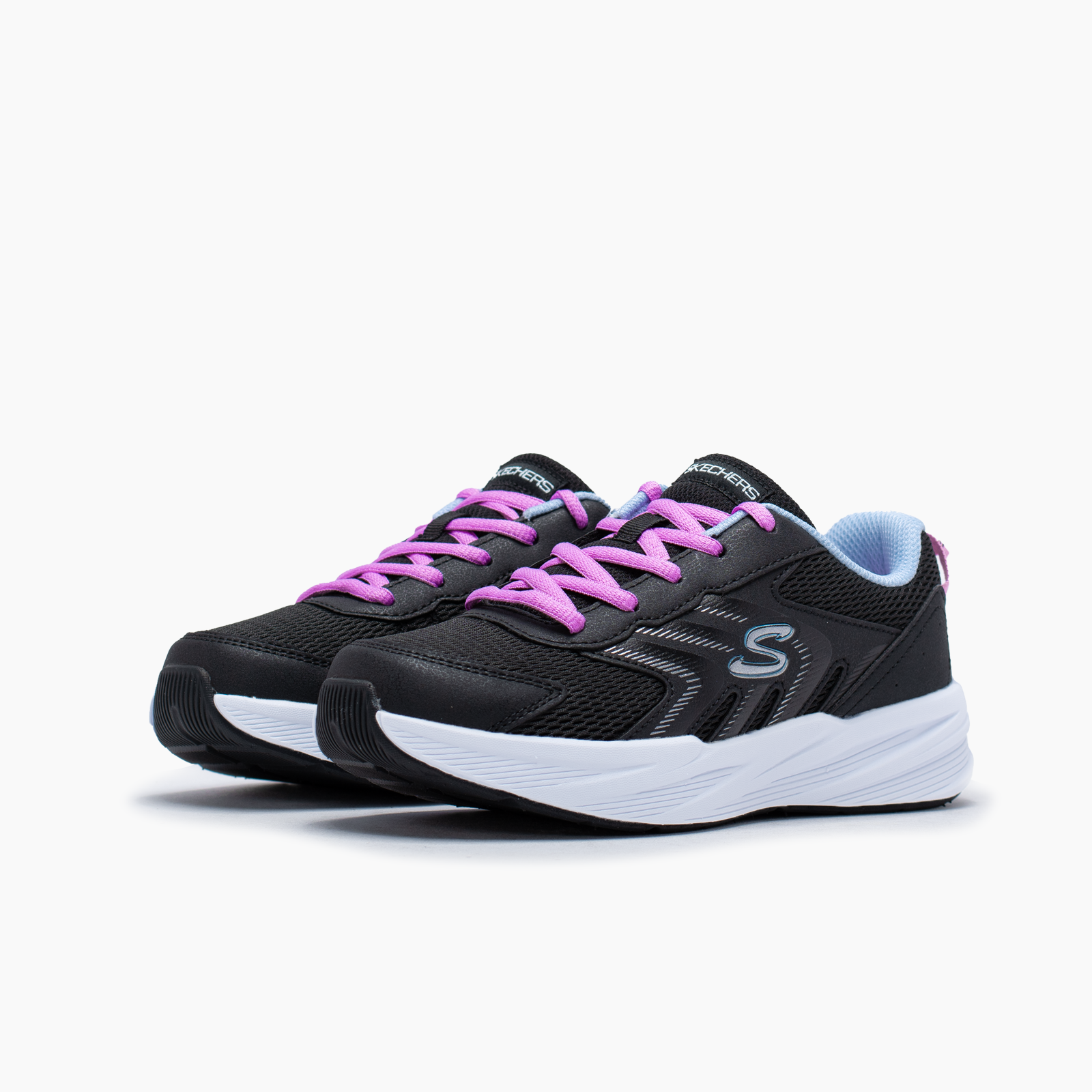 Skechers para niña negro deportivo 