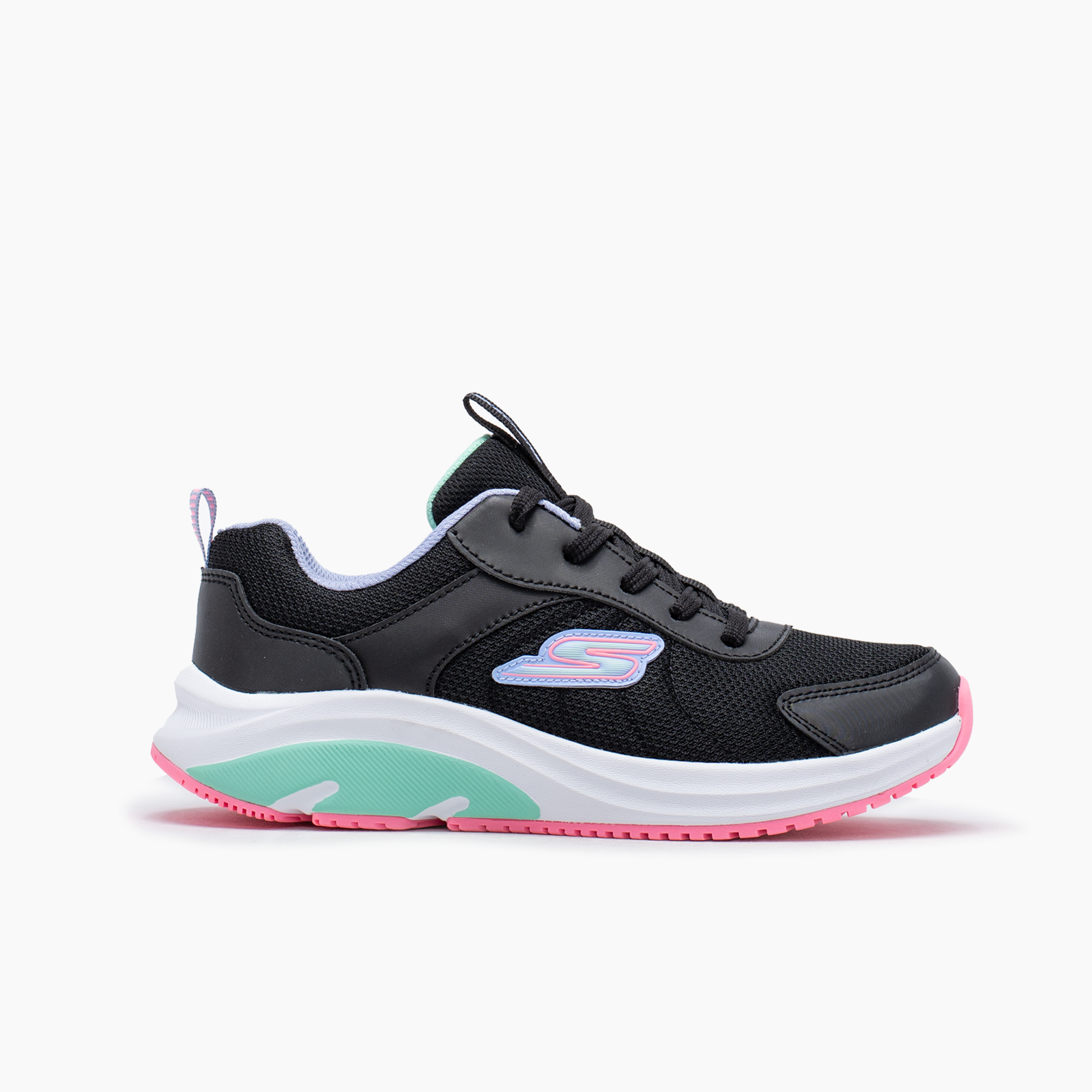 Skechers para niña negro deportivo