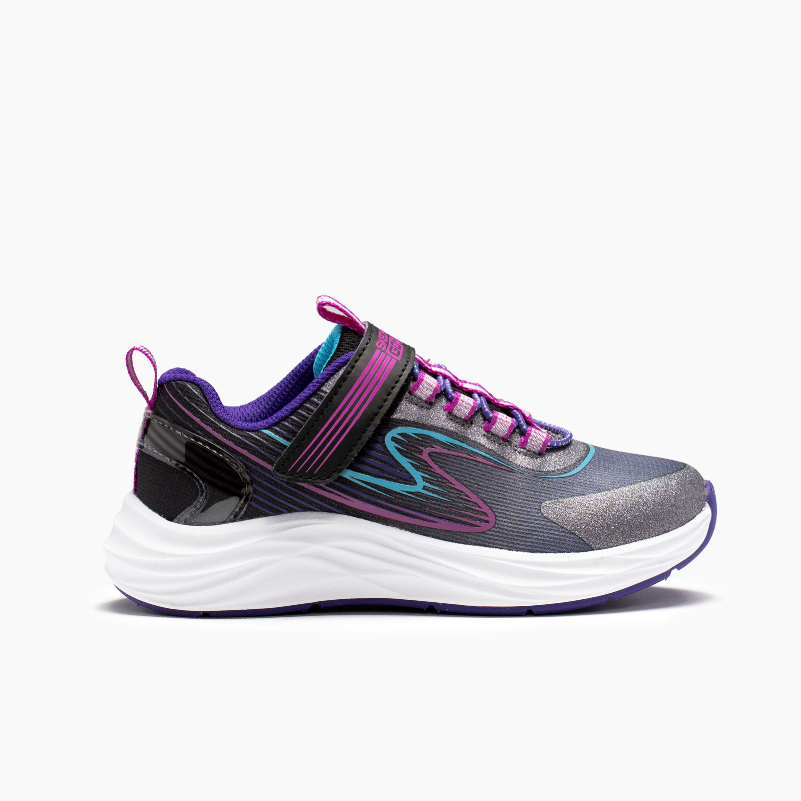 Skechers para niña negro deportivo
