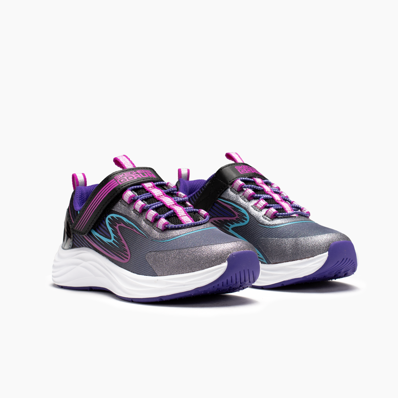 Skechers para niña negro deportivo